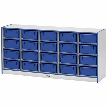 RAINBOW ACCENTS Blue Cabinet w/ Blue Tubs, 24.5''x15''x29.5'', Rainbow 4021JCWW003, Mobile 20-Cubbie. 5314021003